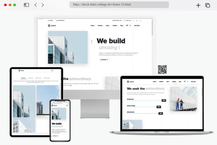 shock html one page template