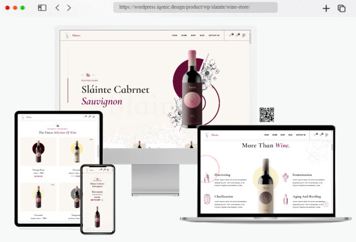 slainte winery wine store woocommerce theme