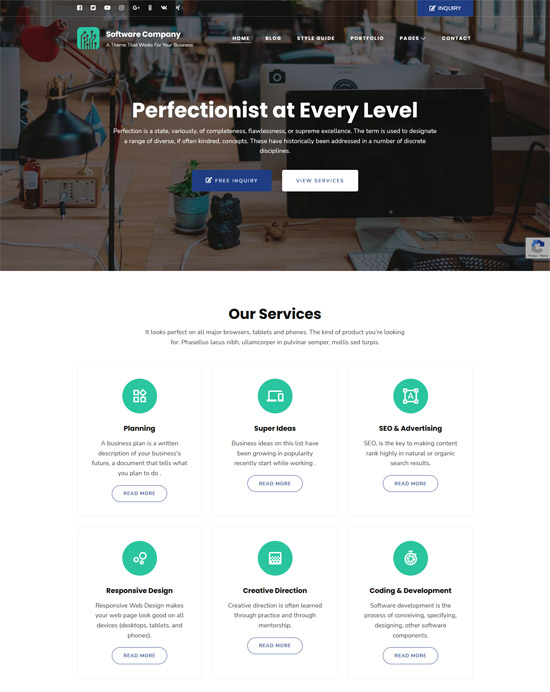 Free WordPress Themes for AI Companies