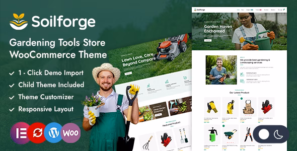 Soilforge - Garden Tools Store Elementor WooCommerce Theme WordPress theme