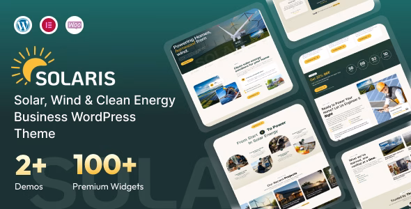 Solaris – Solar, Wind & Clean Energy Business WordPress Theme WordPress theme