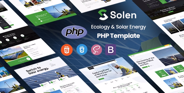 Solen - Ecology & Solar Energy PHP Template WordPress theme