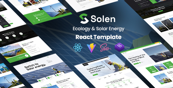 Solen - Ecology & Solar Energy React Template WordPress theme
