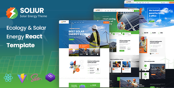 Soliur - Ecology & Solar Energy React Template WordPress theme