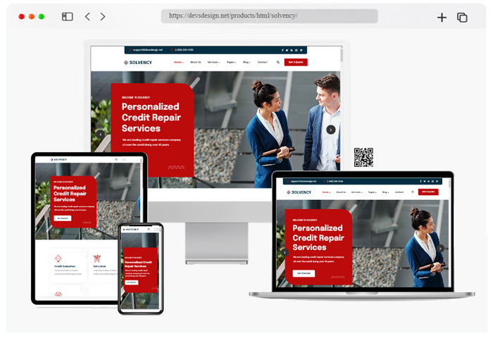 solvency finance credit repair html template