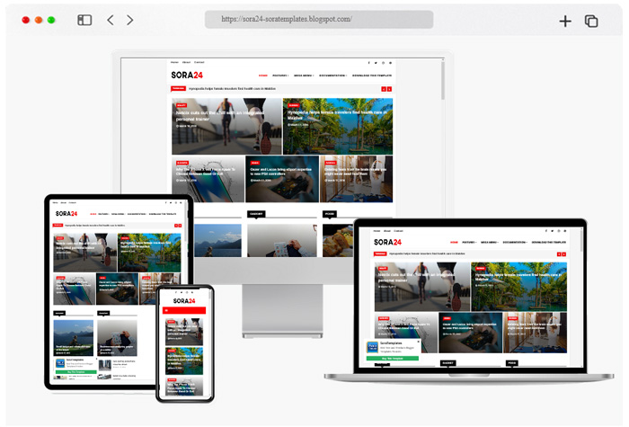 sora news blogger template