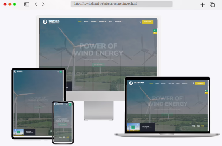 sowind solar energy html template