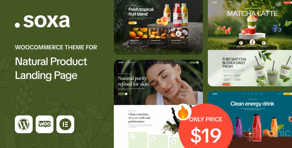 Soxa – Natural Product Landing Page WooCommerce Theme WordPress theme