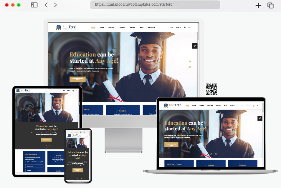 starford university html template