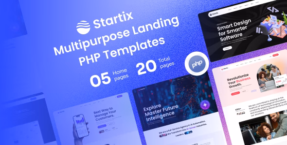 Startix - Multipurpose SaaS Landing PHP Template WordPress theme