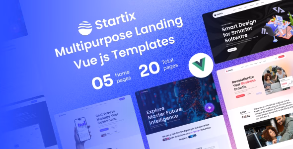Startix - Multipurpose Saas Landing Vue js Templates WordPress theme