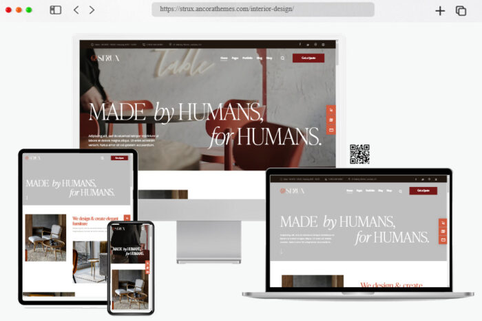 strux interior design agency theme