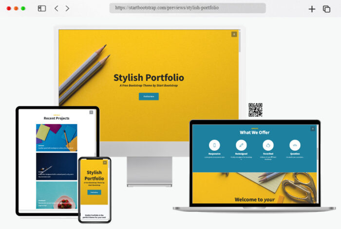 stylish portfolio free bootstrap theme