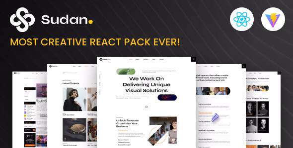 Sudan - Creative Agency React Template WordPress theme