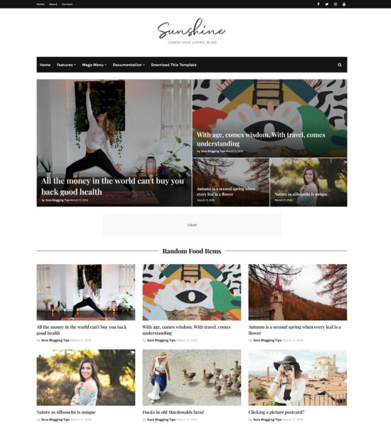 sunshine blogger template