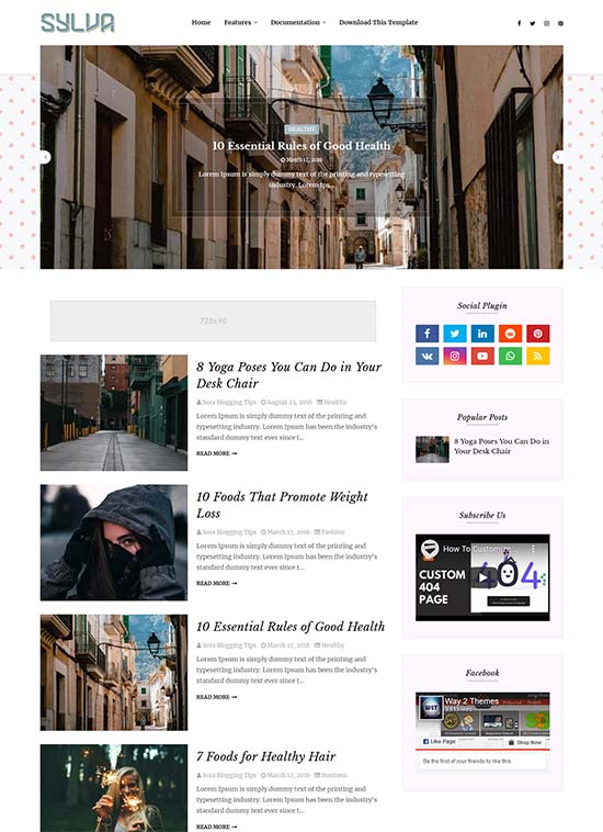 sylva blogger template