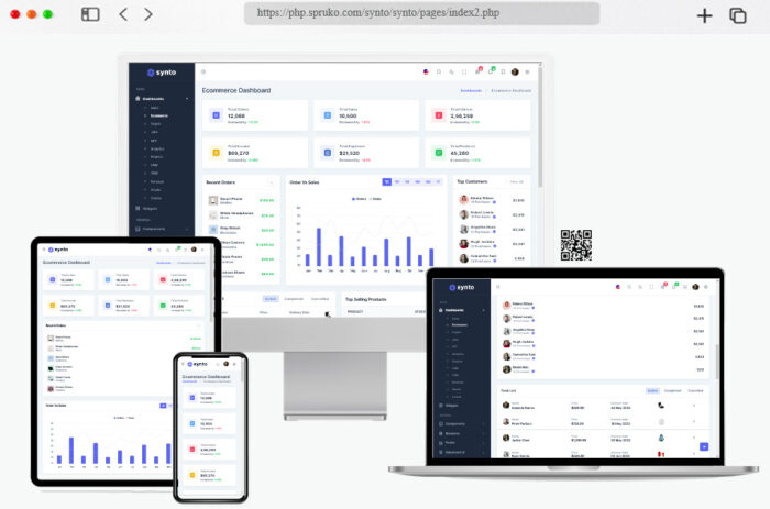 synto php tailwind css admin dashboard template
