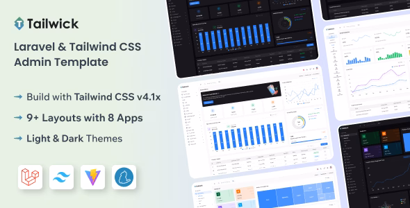 Tailwick - Laravel & Tailwind CSS Admin Dashboard Template WordPress theme