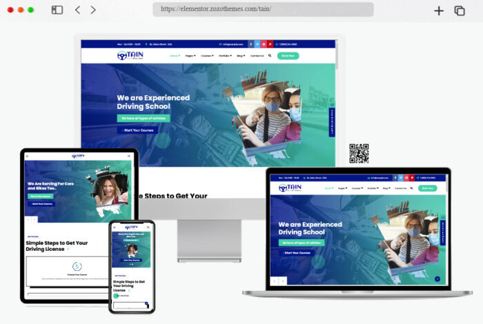 tain driving school wordpress theme