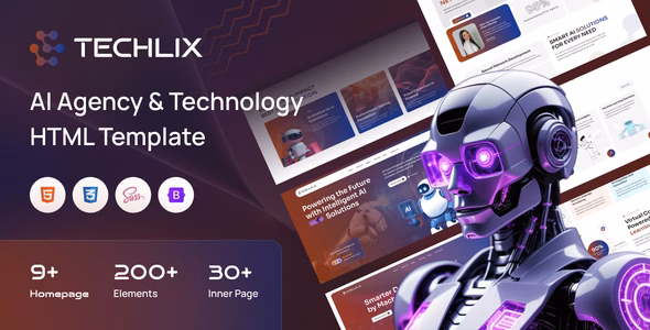 Techlix - AI Agency & Technology Next.js Template WordPress theme