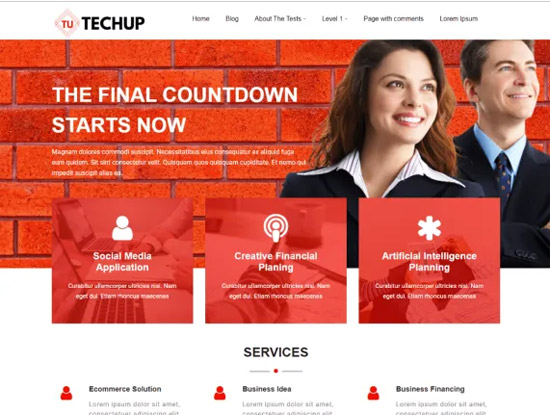 Free Responsive Theme for Financial Services