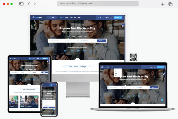 TownHub WordPress theme offering directory and listing solutions 