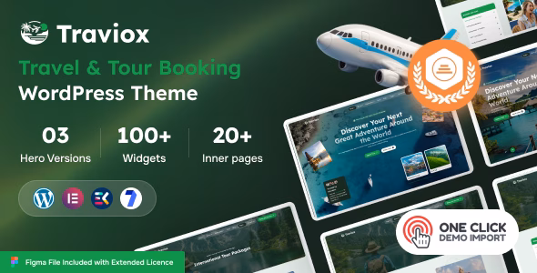 Traviox – Modern Travel & Tour Booking WordPress Theme WordPress theme