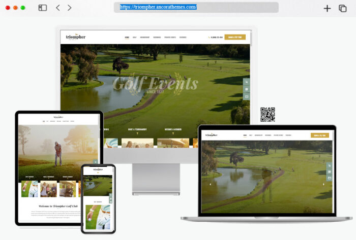 triompher golf course wordpress theme