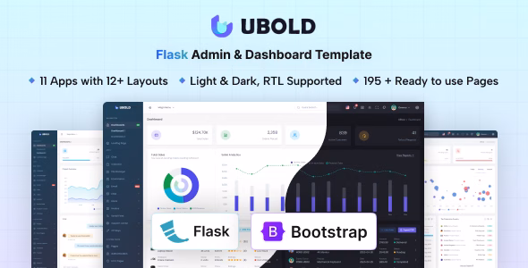 UBold - Flask Admin & Dashboard Template WordPress theme