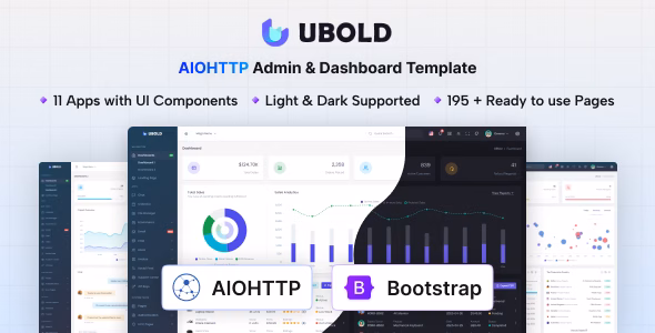 UBold - HTML & AIOHTTP Admin & Dashboard Template WordPress theme