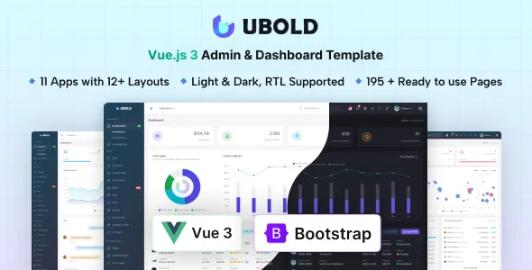 UBold - Vue 3 Admin & Dashboard Template WordPress theme