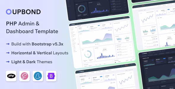 Upbond - PHP Admin & Dashboard Template WordPress theme