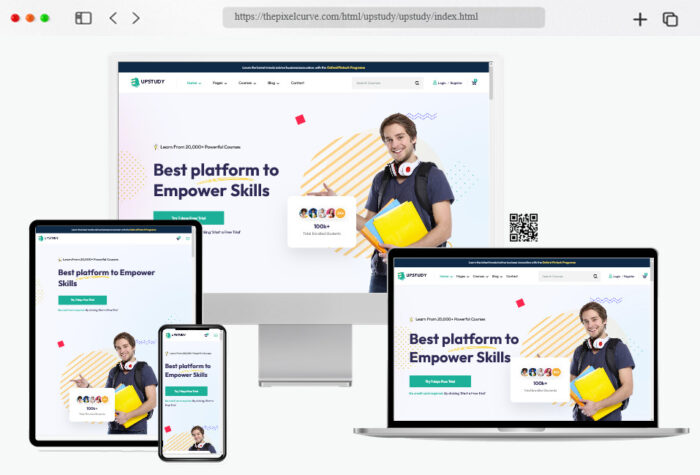 upstudy responsive education template