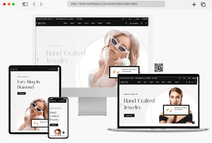 uroan jewelry store html template