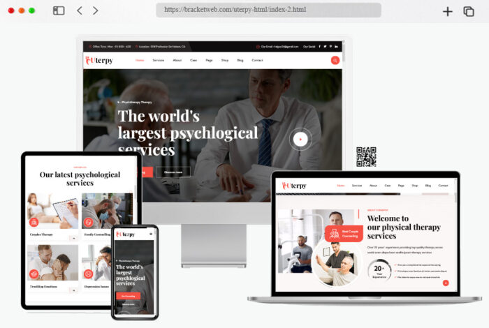 uterpy psychology counseling html template