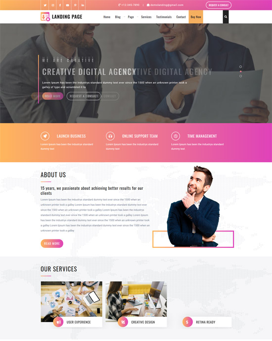 Free Landing Page WordPress Themes