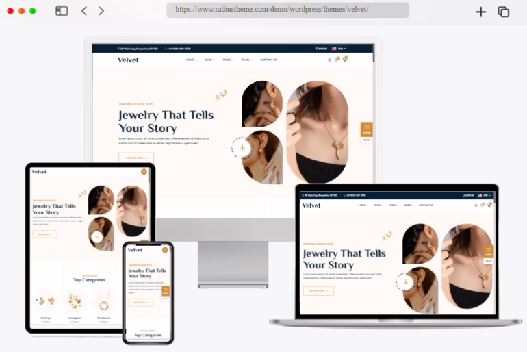 velvet jewelry store woocommerce