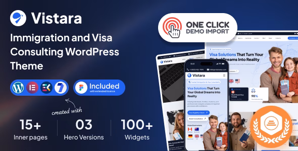 Vistara - Immigration and Visa Consulting WordPress Theme WordPress theme