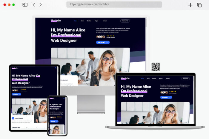 vorfolio professional portfolio theme