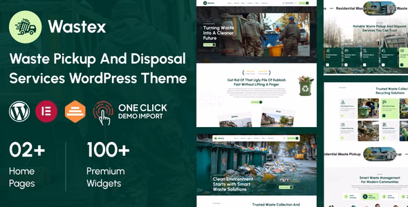 Wastex- Waste Pickup and Disposal Services WordPress Theme - WordPress Theme Preview