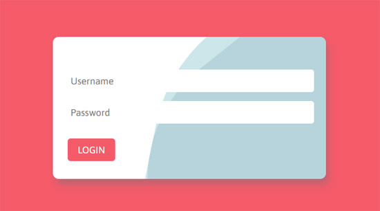 wavy login form