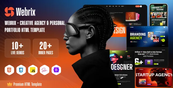 Webrix – Creative Agency & Personal Portfolio HTML Template WordPress theme
