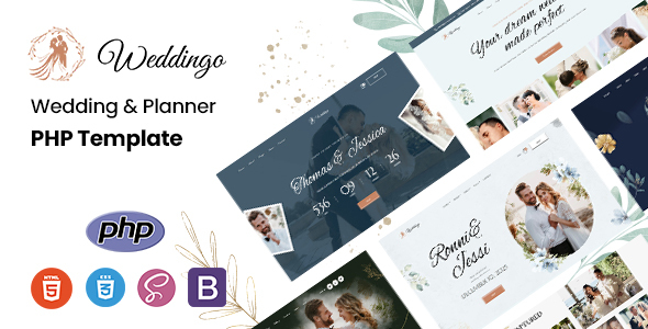 Weddingo - Wedding & Planner PHP Template WordPress theme