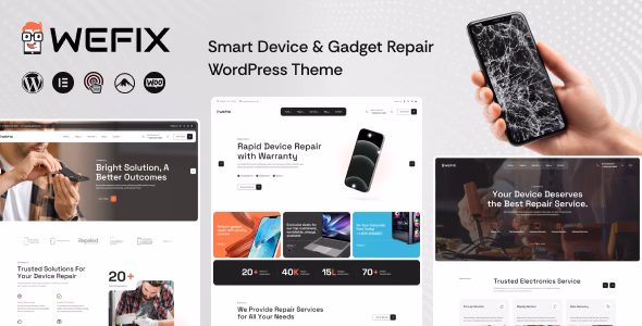 Wefix - Smart Device & Gadget Repair WordPress Theme WordPress theme