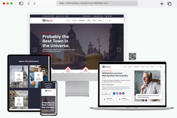 white hall municipal government wordpress theme
