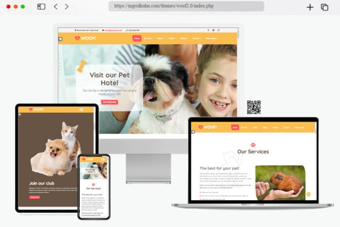 woof pet html template