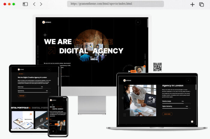 xpovio one page website design
