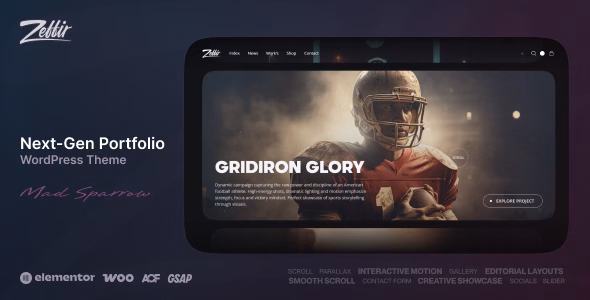 Zeffir - Creative Agency and Portfolio WordPress Theme WordPress theme