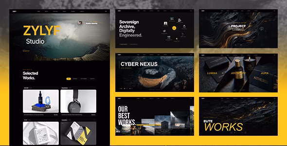 Zylyf - Creative Brutalist Agency & Portfolio WordPress Theme WordPress theme