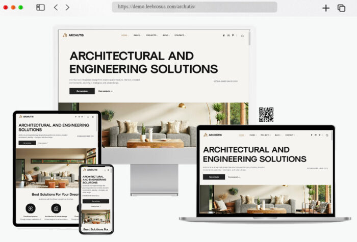 archuitis mobile responsive interior design theme